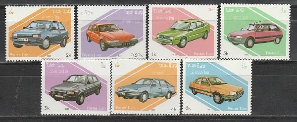 Автомобили, Лаос 1987, 7 марок